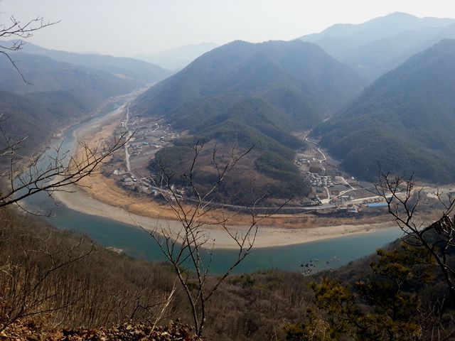 노갈봉에서 바라본 펜션경치